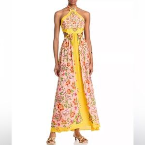 Farm Rio Beauty Scarf Maxi Halter Dress Size S